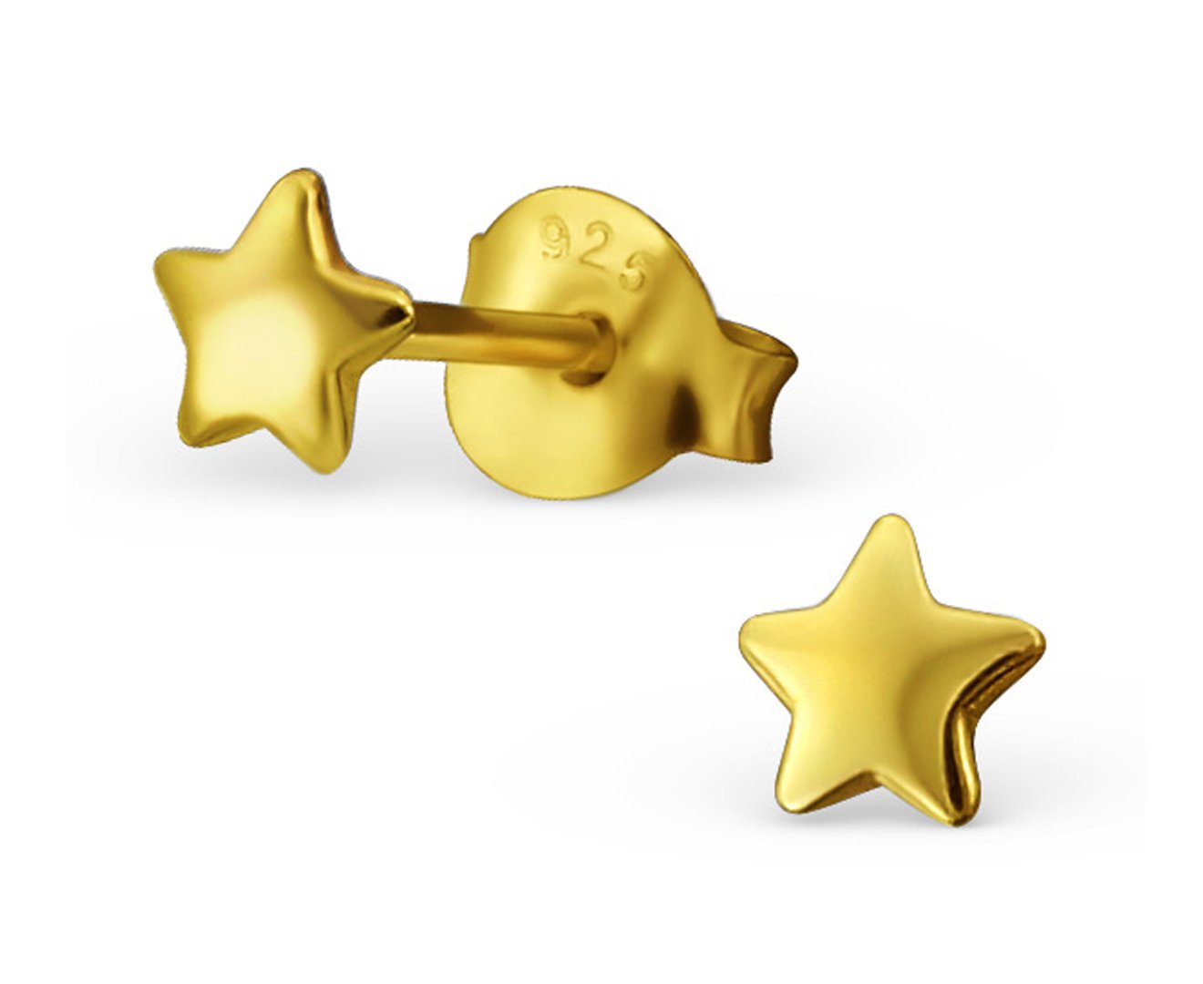 Sterling Silver Star Stud Earrings