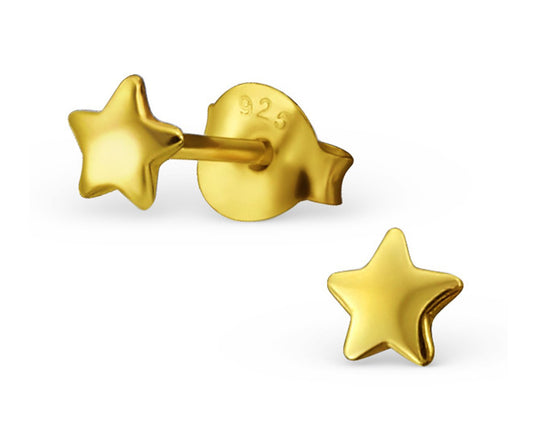 Sterling Silver Star Stud Earrings