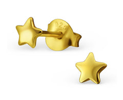 Sterling Silver Star Stud Earrings