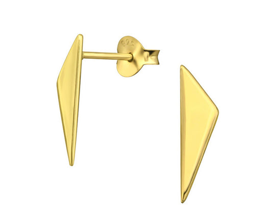 Sterling Silver Triangle Stud Earrings
