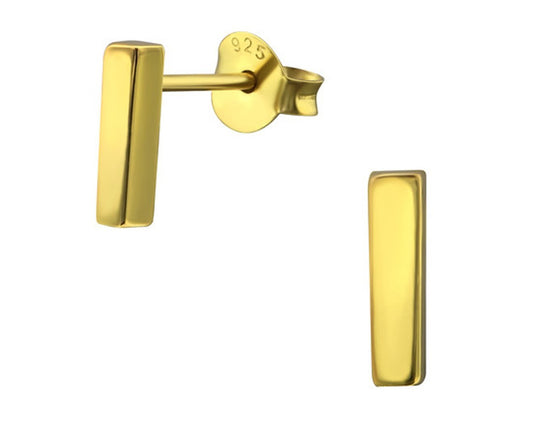 Sterling Silver Bar Stud Earrings