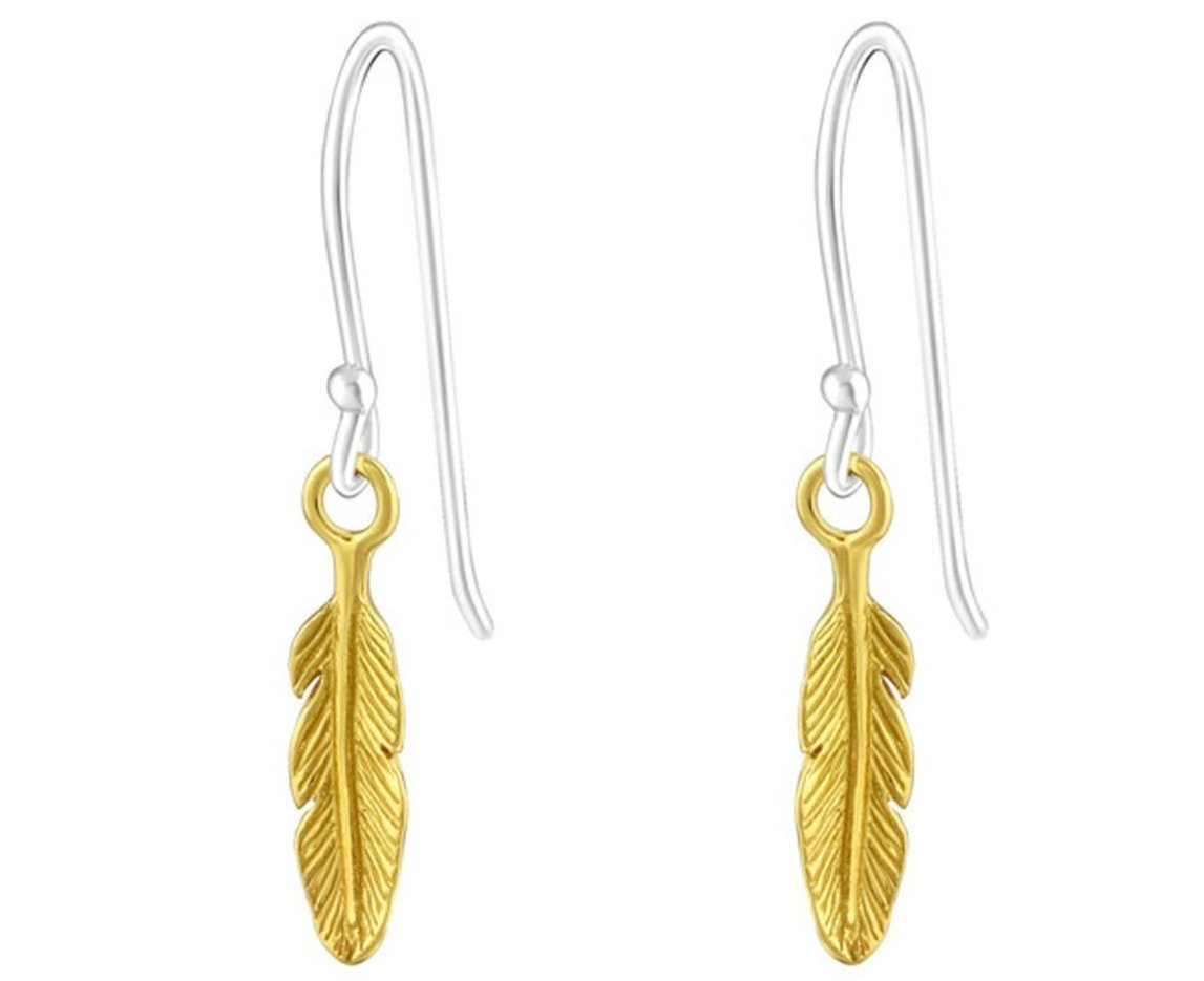 Sterling Silver Feather Earrings