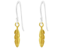 Sterling Silver Feather Earrings
