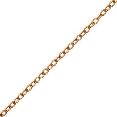 45 cm Rose Gold Plated Sterling Silver Cable Chain