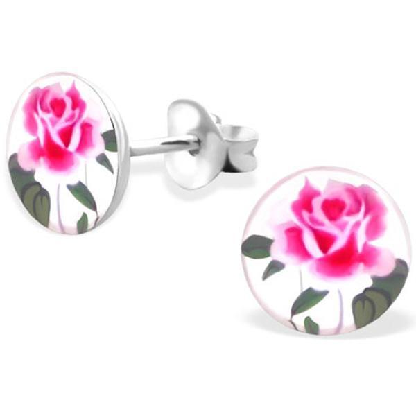 Children Sterling Silver Rose Earrings