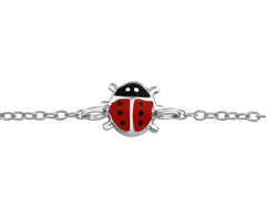 Children's Silver Ladybug Bracelet
