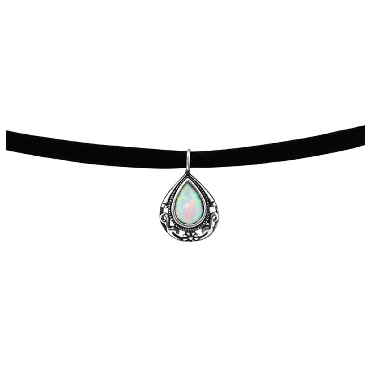 Teardrop Choker Necklace-Fire Snow