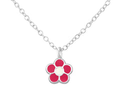 Children's Pink and White Flower Necklace