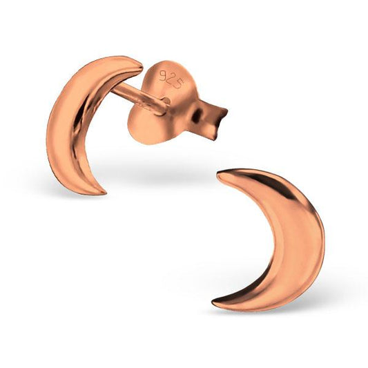Crescent Moon Ear Studs Rose gold