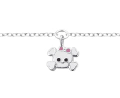 Childrens Silver Skull Bracelet