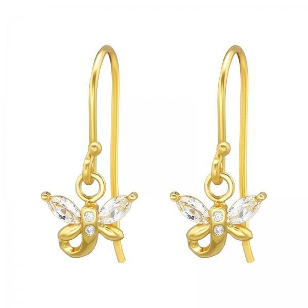 Dragonfly Earrings Gold
