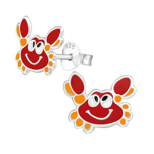 Children's Silver Crab Ear Studs