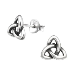 Silver Celtic Knot Stud Earrings