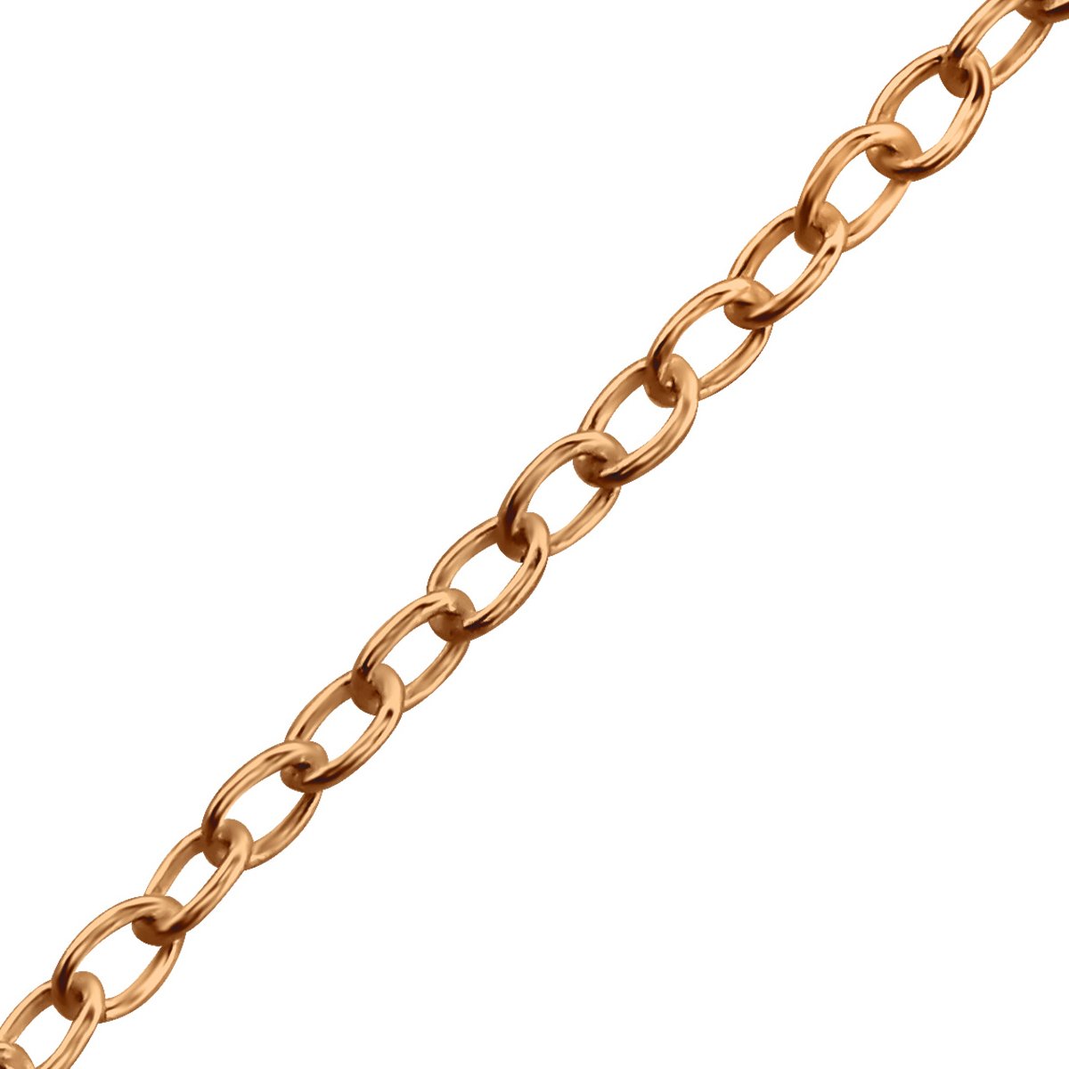 45cm Rose Gold Silver Cable Chain