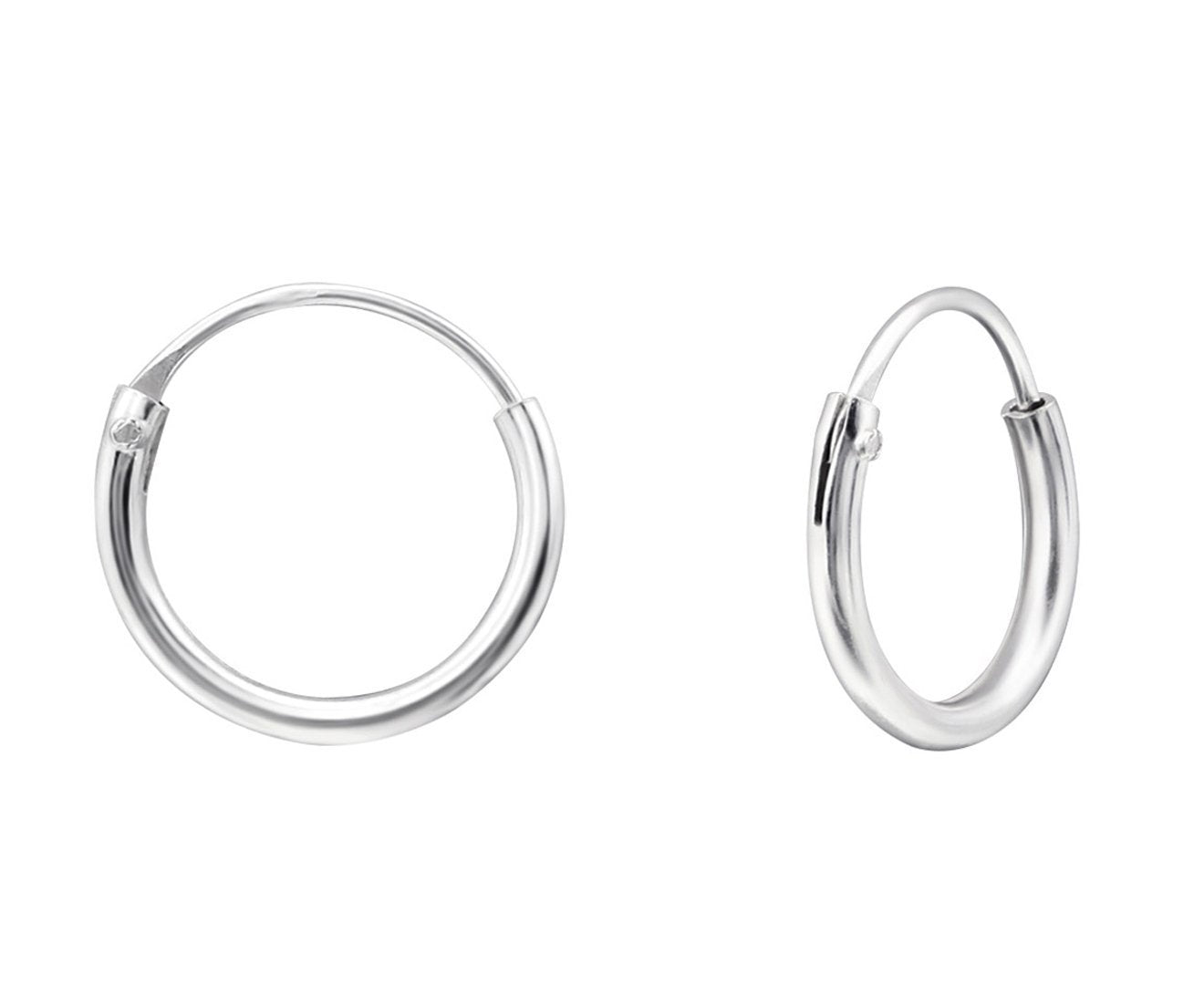 10mm Sterling Silver Ear Hoops