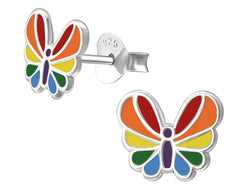 Children's Sterling Silver Butterfly Ear Studs