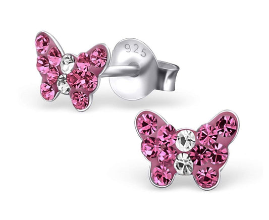 Children's Sterling Silver Butterfly Ear Studs