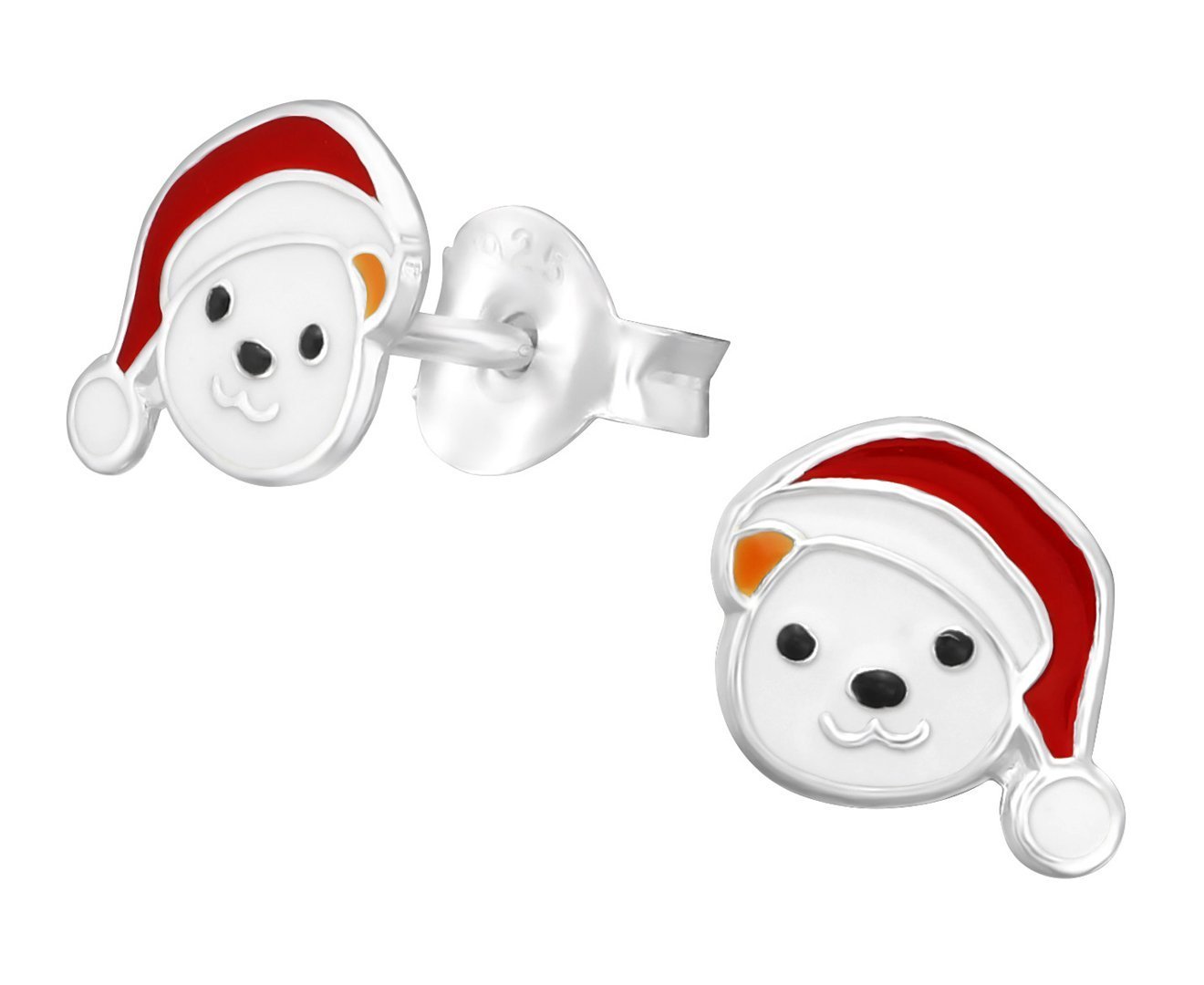 Children's Sterling Silver Bear Ear Studs