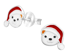 Children's Sterling Silver Bear Ear Studs