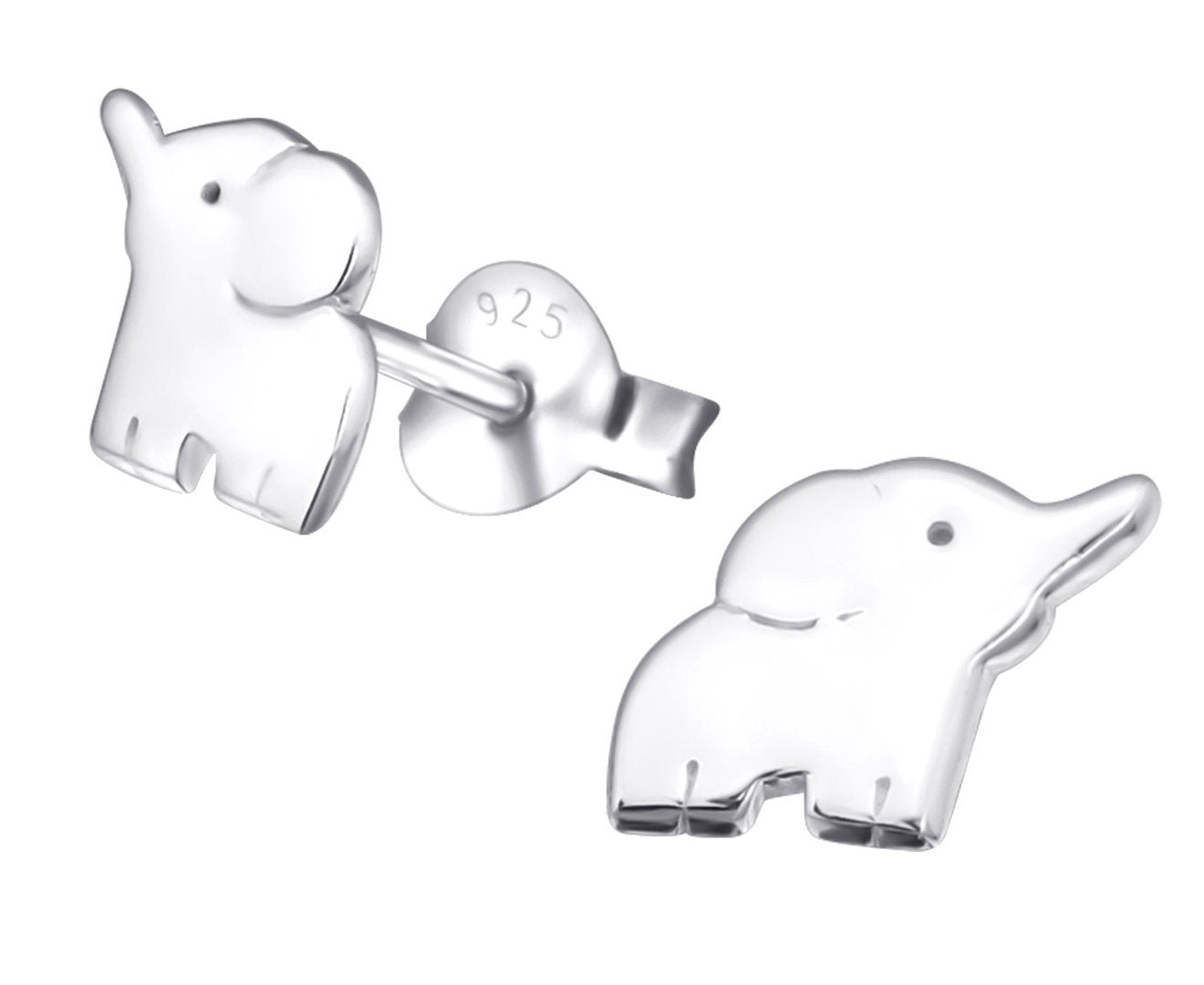 Children's Silver Elephant Ear Studs