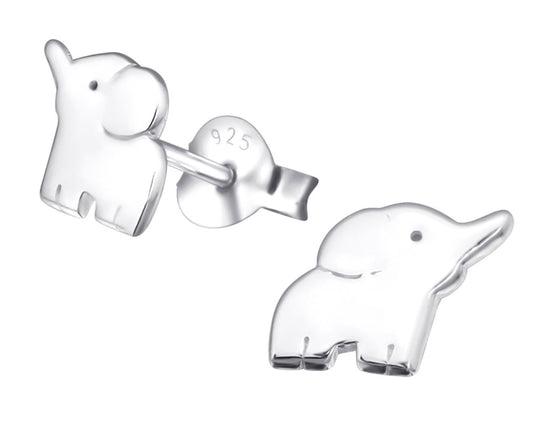 Children's Silver Elephant Ear Studs