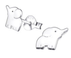 Children's Silver Elephant Ear Studs