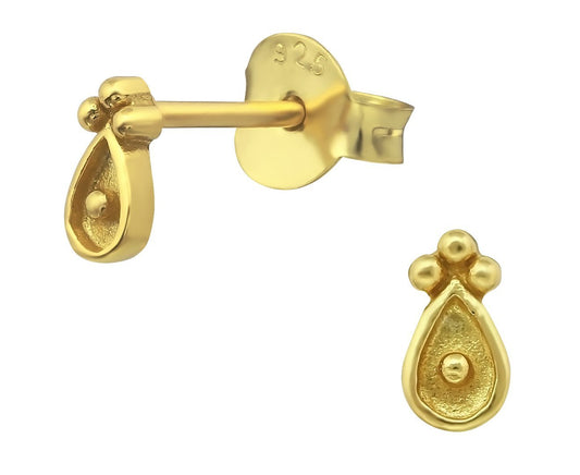 Sterling Silver Antique Ear Studs