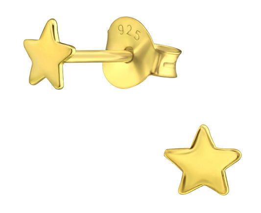 Sterling Silver Star Ear Studs