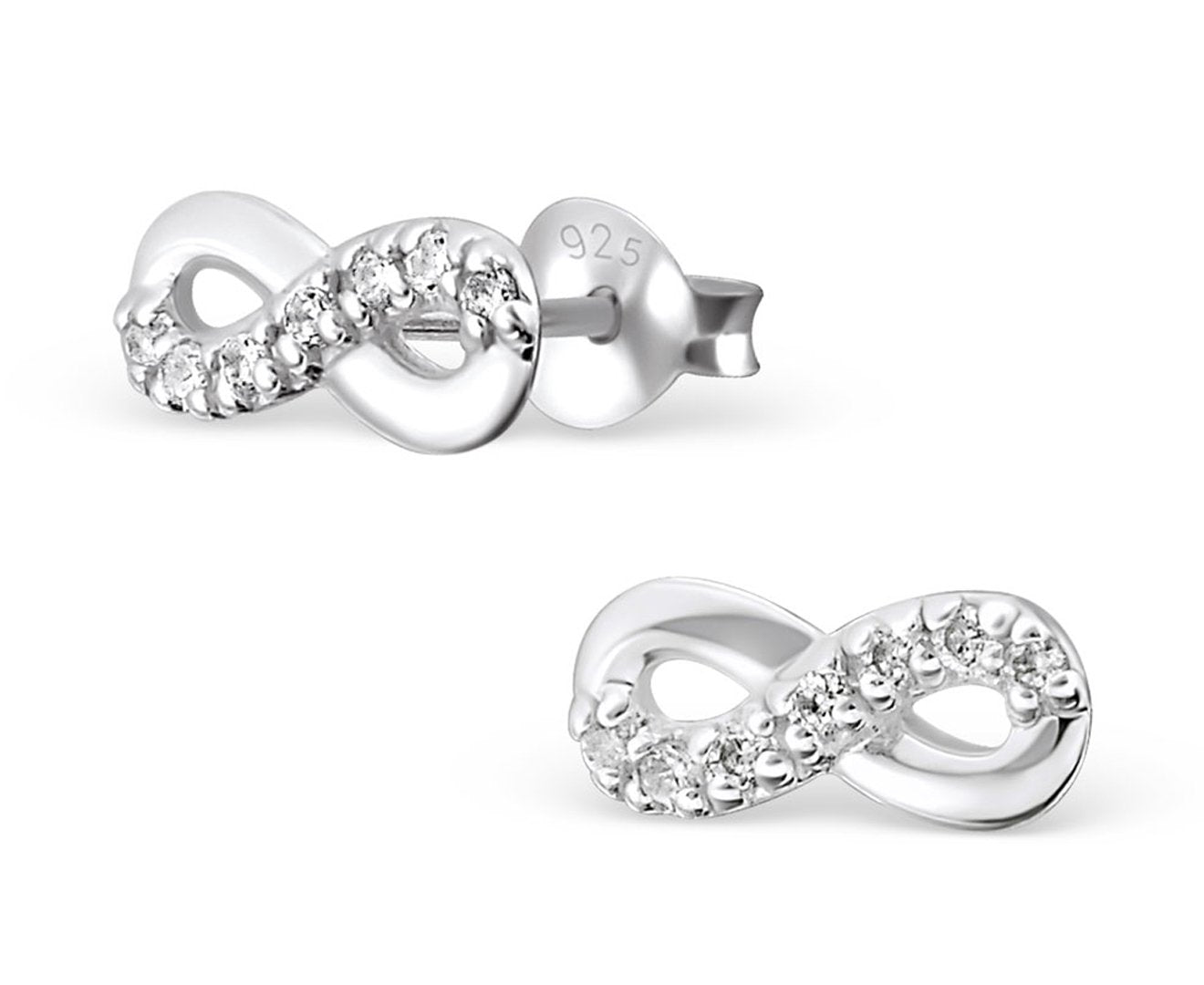 Sterling Silver Infinity Ear Studs
