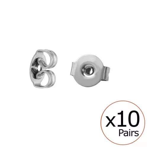 10 Surgical Steel Butterflies Ear backs