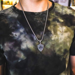 Stainless Steel Masonic Shield Necklace