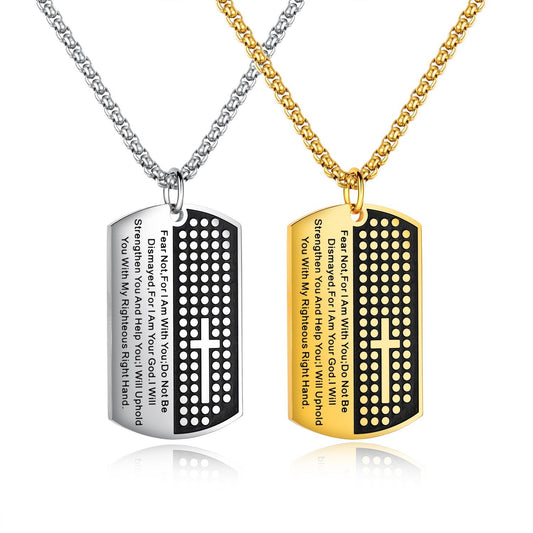Stainless Steel Bible Verse Necklace