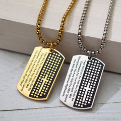 Stainless Steel Bible Verse Necklace