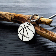Stainless Steel Basketball Necklace