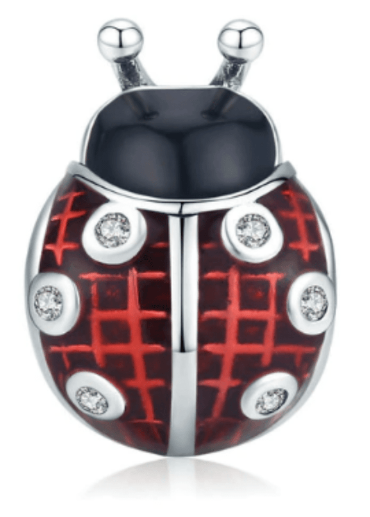 Ladybug Silver Charm for Bracelets