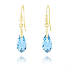 24K Gold Aquamarine Earrings