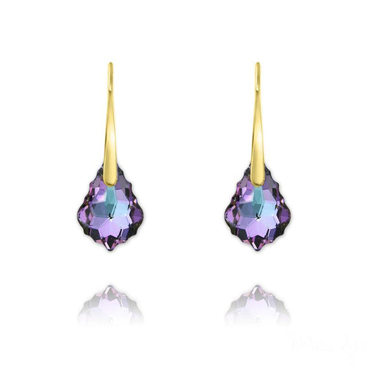 24K Gold Swarovski Crystal Earrings