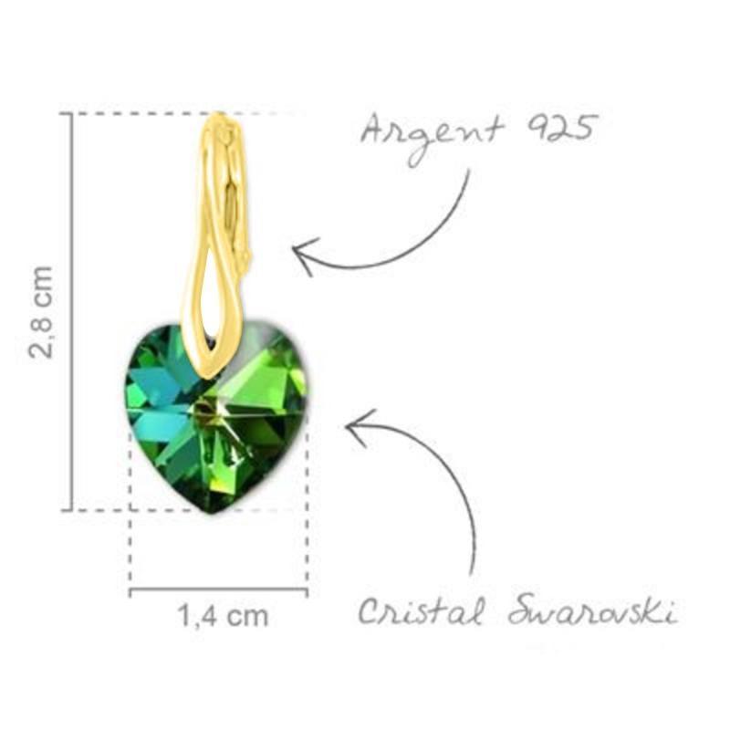 Heart 24k Gold Earrings  Vitrail Medium