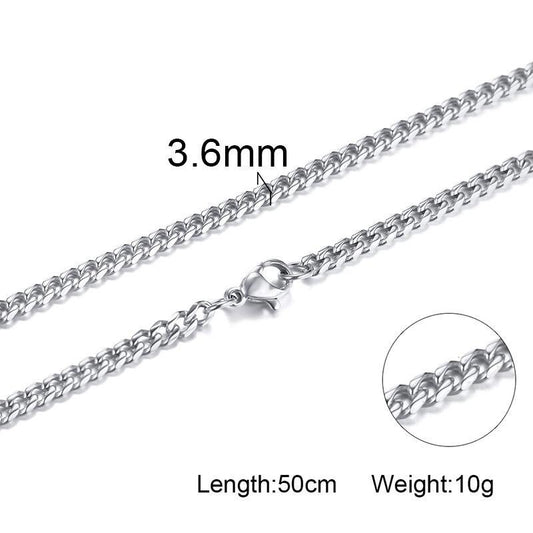 Stainless Steel Cuban Chain Necklace