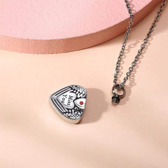 Stainless Steel “Miss You” Cremation Memorial Urn Necklace