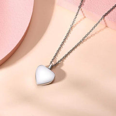 Stainless Steel “Miss You” Cremation Memorial Urn Necklace