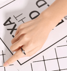 Black Wedding & Engagement Ring for Women