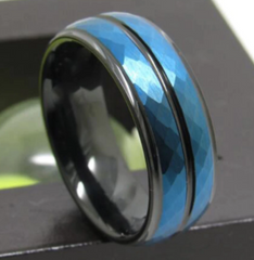 Blue Engagement Ring for Men
