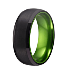 Black Green Wedding Ring for Men