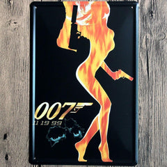 007 Sexy Girl Metal Tin Sign Poster
