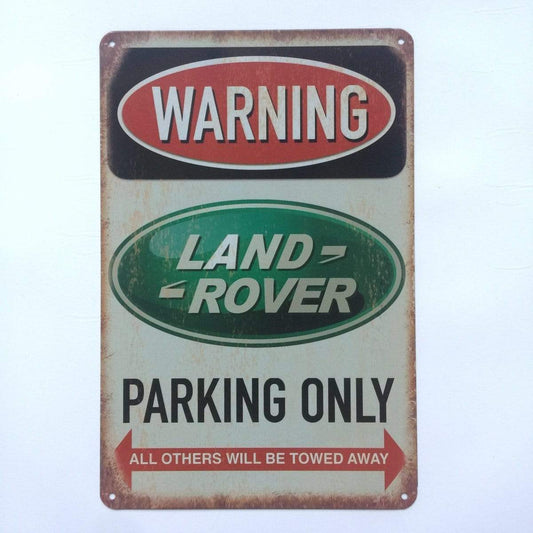 Land Rover Parking Metal Tin Sign Poster