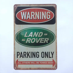 Land Rover Parking Metal Tin Sign Poster
