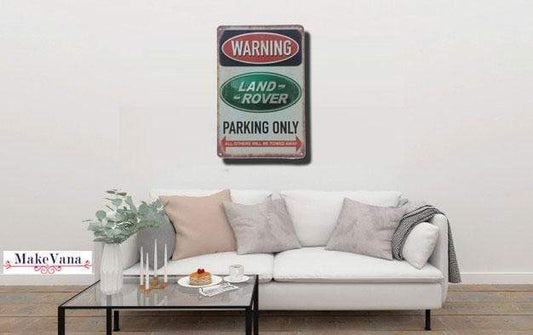 Land Rover Parking Metal Tin Sign Poster