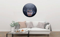 Expresso Round Embossed Metal Tin Sign Poster