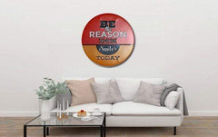 Be The Reason Someone Smiles Round Embossed Metal Tin Sign Poster